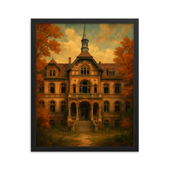 Beelitz Heilstätten Sanatorium Germany framed print on a plain backdrop in size 16"x20".