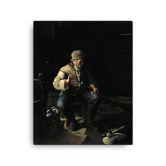 Before the Chase by Adolf von Becker canvas print on a plain backdrop in size 16"x20".