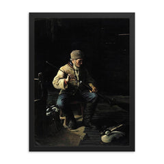 Before the Chase by Adolf von Becker framed print on a plain backdrop in size 18"x24".