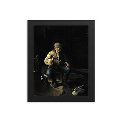 Before the Chase by Adolf von Becker framed print on a plain backdrop in size 8"x10".