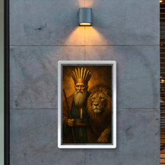 Bektashi dervish with lion and twelvefold crown poster 2