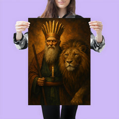 Bektashi dervish with lion and twelvefold crown poster 3