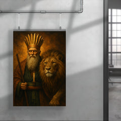 Bektashi dervish with lion and twelvefold crown poster 4