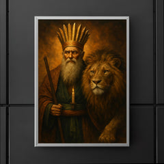 Bektashi dervish with lion and twelvefold crown poster 5
