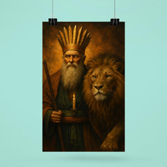 Bektashi dervish with lion and twelvefold crown poster 6