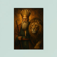 Bektashi dervish with lion and twelvefold crown poster 8