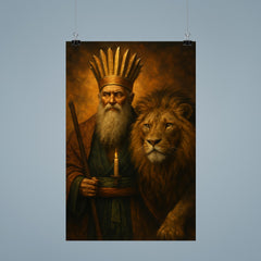 Bektashi dervish with lion and twelvefold crown poster 9