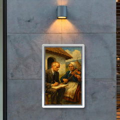 Bela Bartok collecting village melodies poster 2