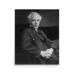 Bela Bartok poster on a plain backdrop in size 16"x20".
