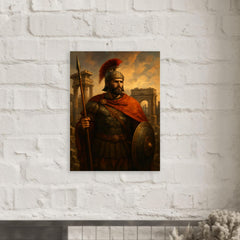 Belisarius amid ruined Roman grandeur metal print mockup