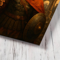 Belisarius amid ruined Roman grandeur metal print mockup