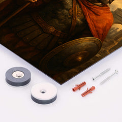 Belisarius amid ruined Roman grandeur metal print mockup