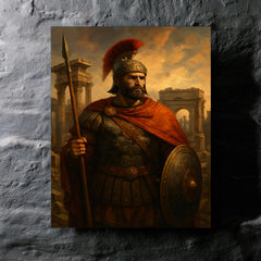 Belisarius amid ruined Roman grandeur metal print mockup