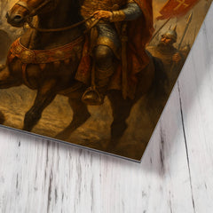Belisarius before the shattered gates of Rome metal print mockup