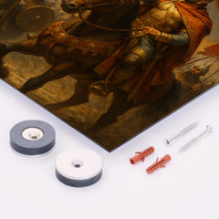 Belisarius before the shattered gates of Rome metal print mockup