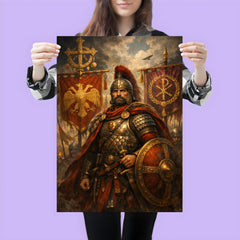 Belisarius beside Byzantine battle standards poster 3