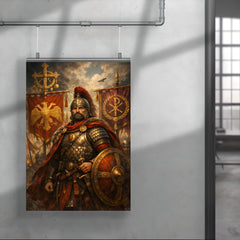 Belisarius beside Byzantine battle standards poster 4