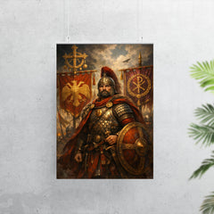 Belisarius beside Byzantine battle standards poster 7
