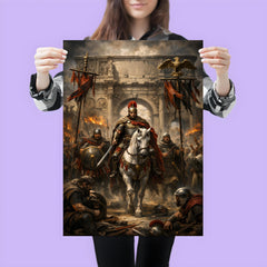 Belisarius entering Rome beneath torn standards poster 3