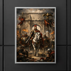Belisarius entering Rome beneath torn standards poster 5