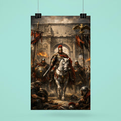 Belisarius entering Rome beneath torn standards poster 6