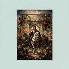 Belisarius entering Rome beneath torn standards poster 8