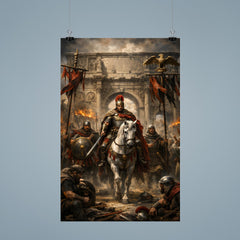 Belisarius entering Rome beneath torn standards poster 9
