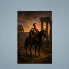 Belisarius in ruined Rome at twilight poster 9