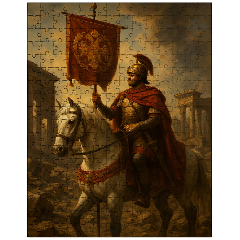 Belisarius in ruined Rome with imperial standard jigsaw puzzle