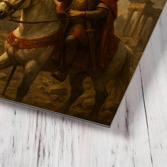 Belisarius in ruined Rome with imperial standard metal print mockup