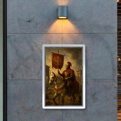 Belisarius in ruined Rome with imperial standard poster 2