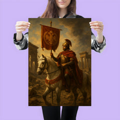 Belisarius in ruined Rome with imperial standard poster 3