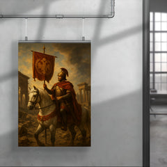 Belisarius in ruined Rome with imperial standard poster 4
