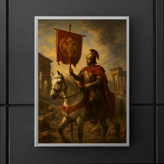 Belisarius in ruined Rome with imperial standard poster 5