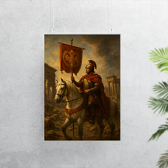 Belisarius in ruined Rome with imperial standard poster 7
