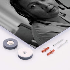 Bell Hooks metal print mockup