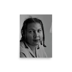 Bell Hooks poster on a plain backdrop in size 12"x16".