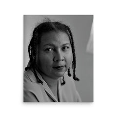 Bell Hooks poster on a plain backdrop in size 16"x20".