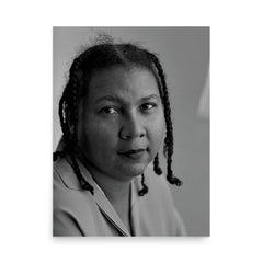 Bell Hooks poster on a plain backdrop in size 18"x24".