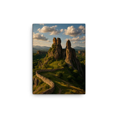 Belogradchik Rocks Bulgaria canvas print on a plain backdrop in size 12"x16".