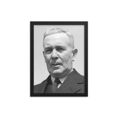 Ben Chifley framed print on a plain backdrop in size 12"x16".