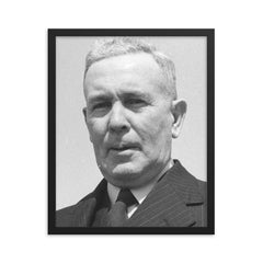 Ben Chifley framed print on a plain backdrop in size 16"x20".