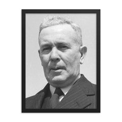 Ben Chifley framed print on a plain backdrop in size 18"x24".