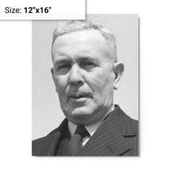 Ben Chifley metal print on a plain backdrop in size 12"x16".
