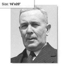 Ben Chifley metal print on a plain backdrop in size 16"x20".