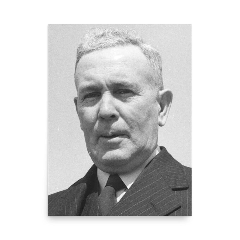 Ben Chifley poster on a plain backdrop in size 18