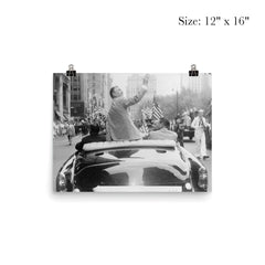 Ben Hogan seated on the back of a car in his homecoming parade on Broadway poster 3