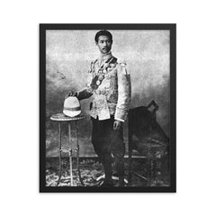 Benbadhanabongse framed print on a plain backdrop in size 16"x20".