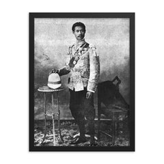 Benbadhanabongse framed print on a plain backdrop in size 18"x24".