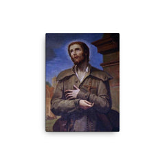 Benedict Joseph Labre canvas print on a plain backdrop in size 12"x16".
